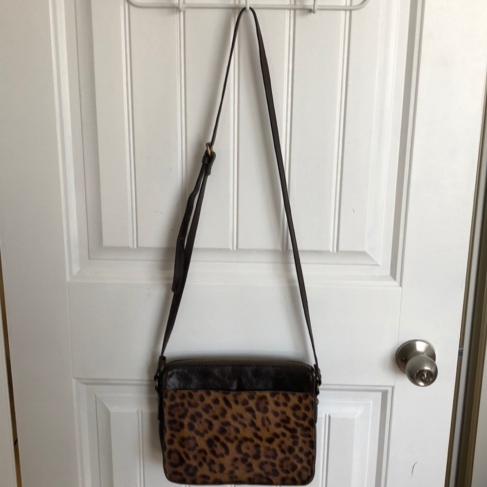 Patricia Nash Cheetah Cowhide Leather Purse